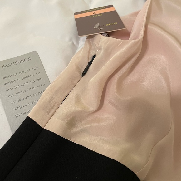 Taylor Pink and Black Sheath Cocktail Dress - Picture 5 of 8